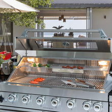 Load image into Gallery viewer, Castelle Flame 44-Inch 6-Burner 85K BTU Stainless Steel Outdoor BBQ Kitchen Island Grill With Wine Cooler, Rotisserie Kit, And Storage Cabinets (SAK97105)