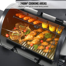 Load image into Gallery viewer, 53" Heavy-Duty Portable Wood Pellet BBQ Grill With Cart (SAK93641)