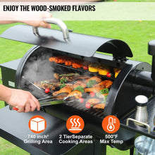 Load image into Gallery viewer, 53" Heavy-Duty Portable Wood Pellet BBQ Grill With Cart (SAK93641)