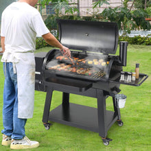Load image into Gallery viewer, 62" Heavy-Duty Portable Wood Pellet BBQ Grill With Cart (SAK91308)