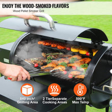 Load image into Gallery viewer, 62" Heavy-Duty Portable Wood Pellet BBQ Grill With Cart (SAK91308)