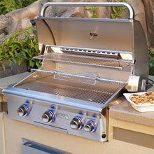 Load image into Gallery viewer, American Outdoor Grill 30NBL L-Series 3-Burner Built-In Natural Gas Grill W/ Rotisserie Kit, 30" [30NBL] (SAK57636)