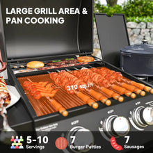 Load image into Gallery viewer, Castelle Flame 15K BTU Barbecue Propane Gas Grill With Side Burner (SAK53481)