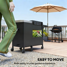 Load image into Gallery viewer, Castelle Flame 15K BTU Barbecue Propane Gas Grill With Side Burner (SAK53481)