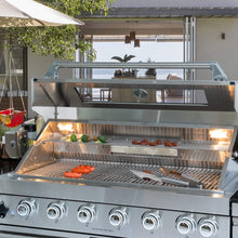 Load image into Gallery viewer, Castelle Flame Granite Outdoor BBQ Kitchen Island With 43-Inch 6-Burner Gas Grill, Rotisserie Kit, Cabinets, And Sink (SAK73518)