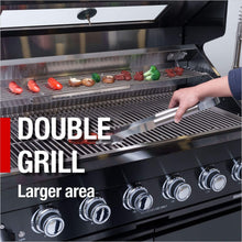 Load image into Gallery viewer, Castelle Flame Premium Black Stainless Steel 4-Burner Gas Grill With Rotisserie Kit (SAK48157)