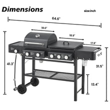 Load image into Gallery viewer, Castelle Flame Heavy-Duty All-In-One Outdoor 5-Burner 56K BTU LP Grill (SAK57124)