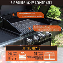 Load image into Gallery viewer, Large Outdoor 42K BTU BBQ Stainless Steel Propane Gas Grill With 4 Burners (SAK61283)