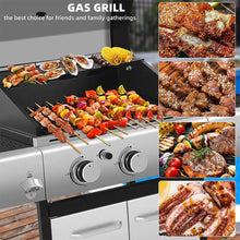 Load image into Gallery viewer, Large Outdoor 42K BTU BBQ Stainless Steel Propane Gas Grill With 4 Burners (SAK61283)