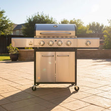 Load image into Gallery viewer, Large Outdoor 42K BTU BBQ Stainless Steel Propane Gas Grill With 4 Burners (SAK61283)