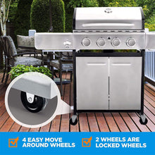 Load image into Gallery viewer, Large Outdoor 42K BTU BBQ Stainless Steel Propane Gas Grill With 4 Burners (SAK61283)